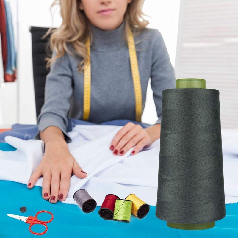 Diy Crafts India 999 Polyester Sewing Thread Spools Yarn, 40/2 Connecting Threads for Sewing Machine & Hand Works, 3000 Yards, Dark Grey - Image 5