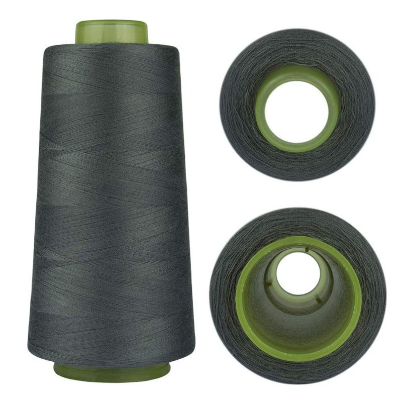 Diy Crafts India 999 Polyester Sewing Thread Spools Yarn, 40/2 Connecting Threads for Sewing Machine & Hand Works, 3000 Yards, Dark Grey - Image 2