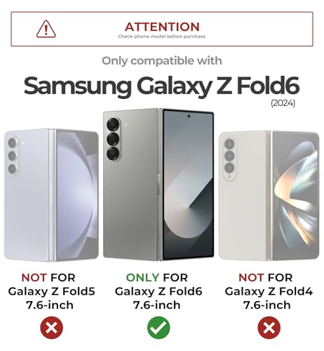 Dexnor for Samsung Galaxy Z Fold 6 Case with Ring Stand S Pen Holder Slide Camera Cover Hinge Protection Screen ProtectorHeavy Duty Bumper Rugged Case Cover for Z Fold 62024Army Green - Image 3