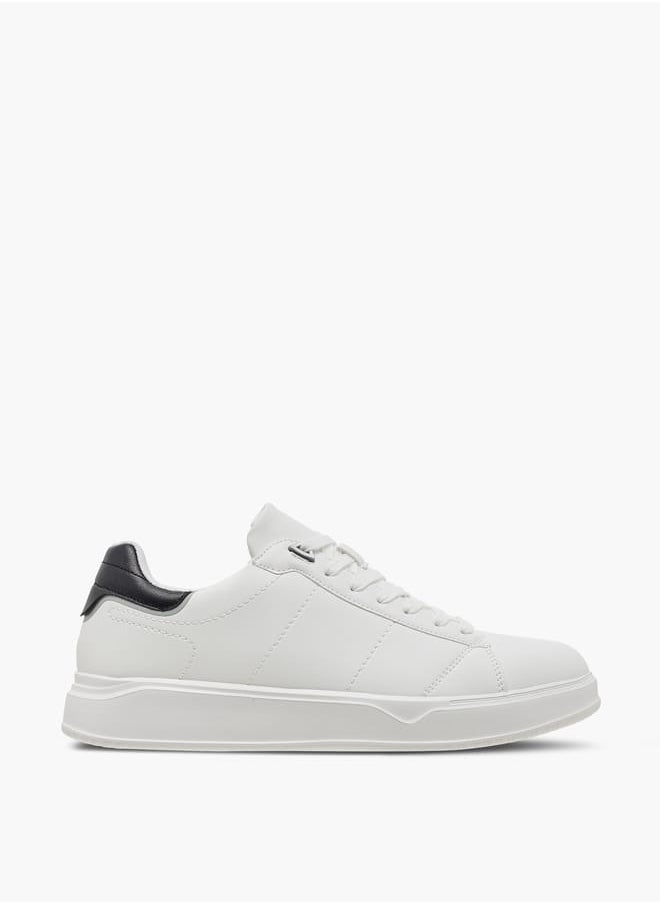 LBL by Shoexpress Men's Solid Ankle Sneakers With Lace-Up Closure  - Image 3