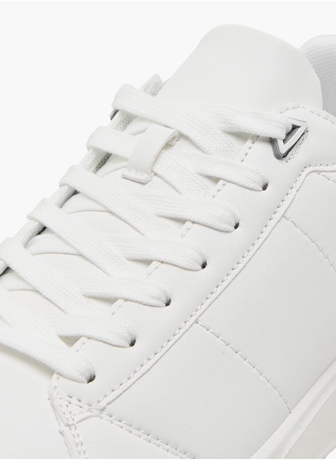 LBL by Shoexpress Men's Solid Ankle Sneakers With Lace-Up Closure  - Image 4