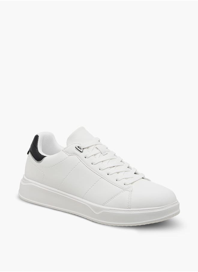 LBL by Shoexpress Men's Solid Ankle Sneakers With Lace-Up Closure  - Image 2