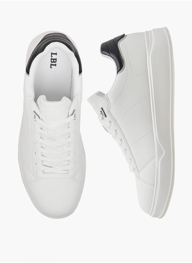 LBL by Shoexpress Men's Solid Ankle Sneakers With Lace-Up Closure  - Image 1