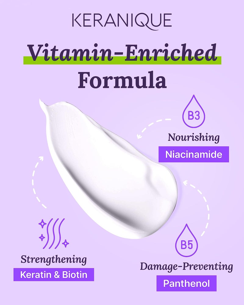 Keranique Damage Control Conditioner - Hydrating Treatment with Keratin for Dry Damaged Hair - Image 5
