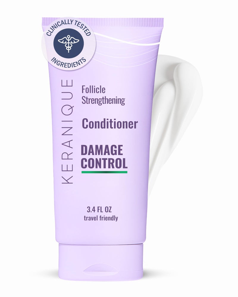 Keranique Damage Control Conditioner - Hydrating Treatment with Keratin for Dry Damaged Hair - Image 1