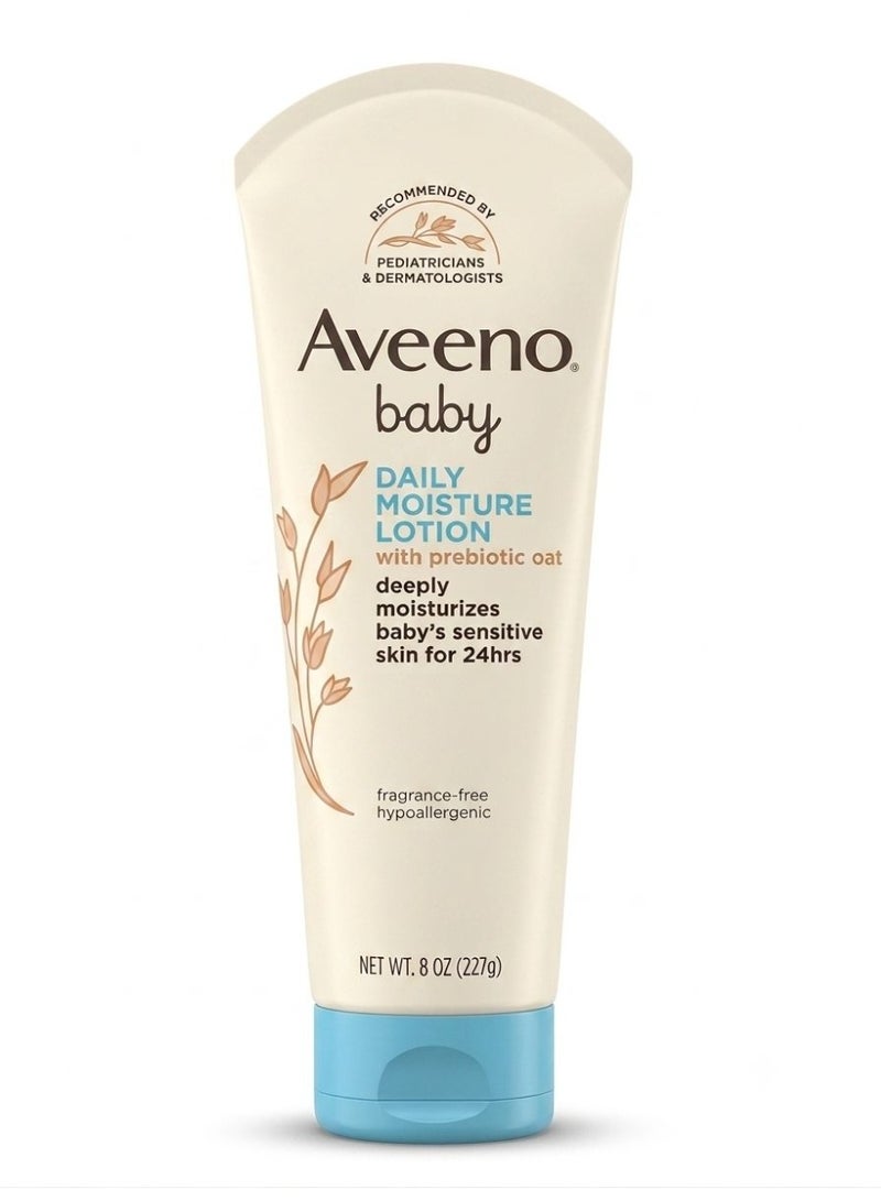 Aveeno Baby Daily Moisture Lotion with Prebiotic Oat, Fragrance-Free & Hypoallergenic, 227g