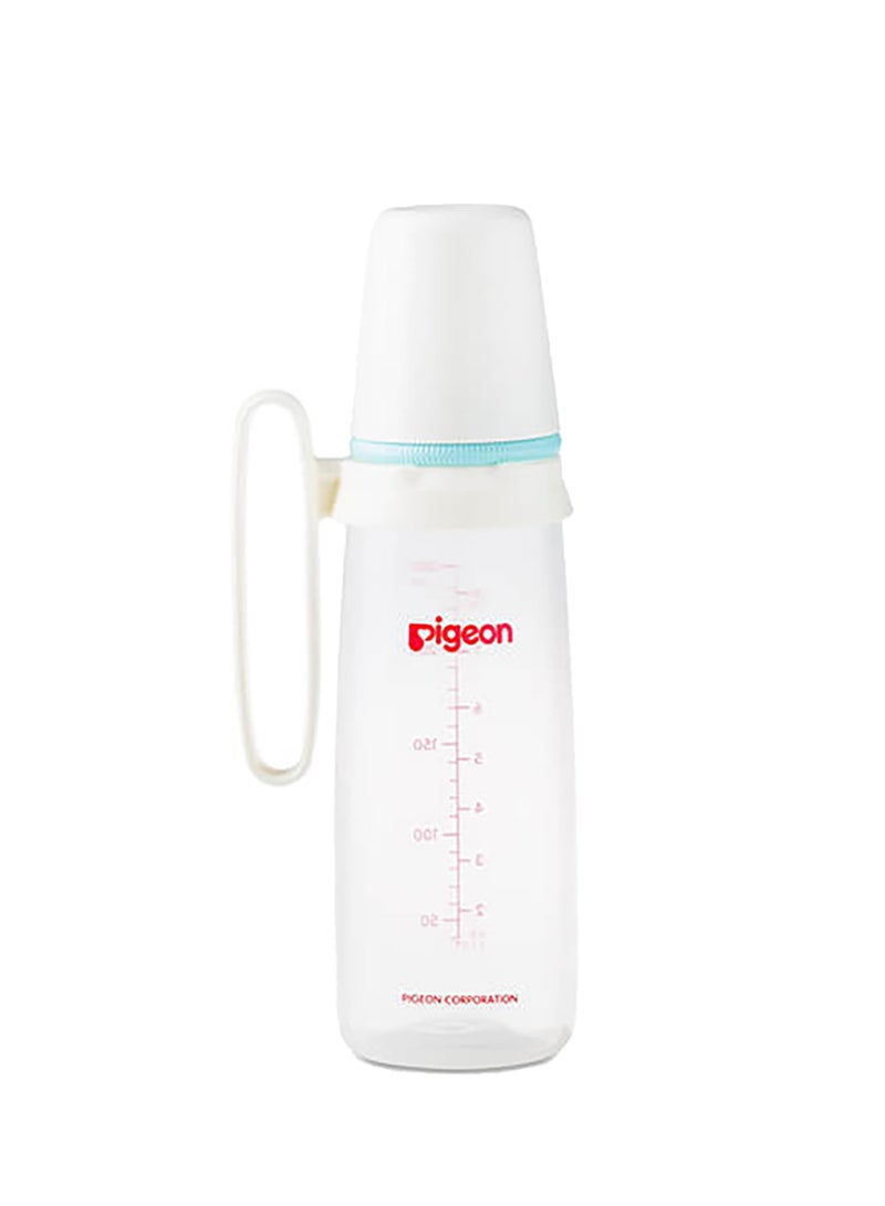 pigeon Plastic Bottle Slim Neck White Cover With Handle, multicolor, BPA Free, 240 ml - Image 1