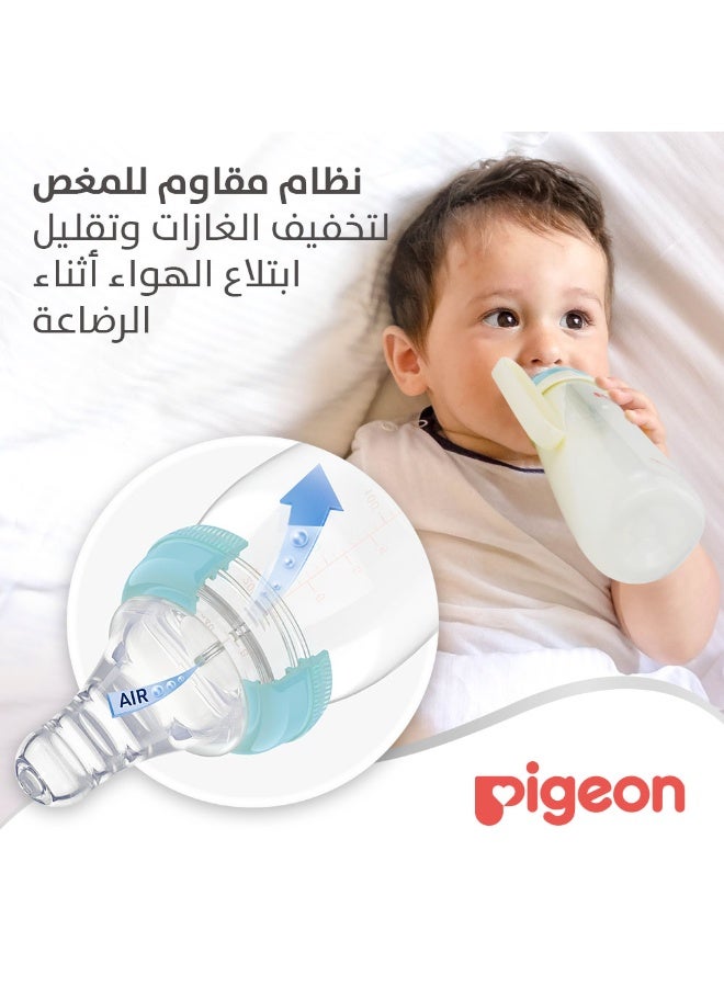 pigeon Plastic Bottle Slim Neck White Cover With Handle, multicolor, BPA Free, 240 ml - Image 4