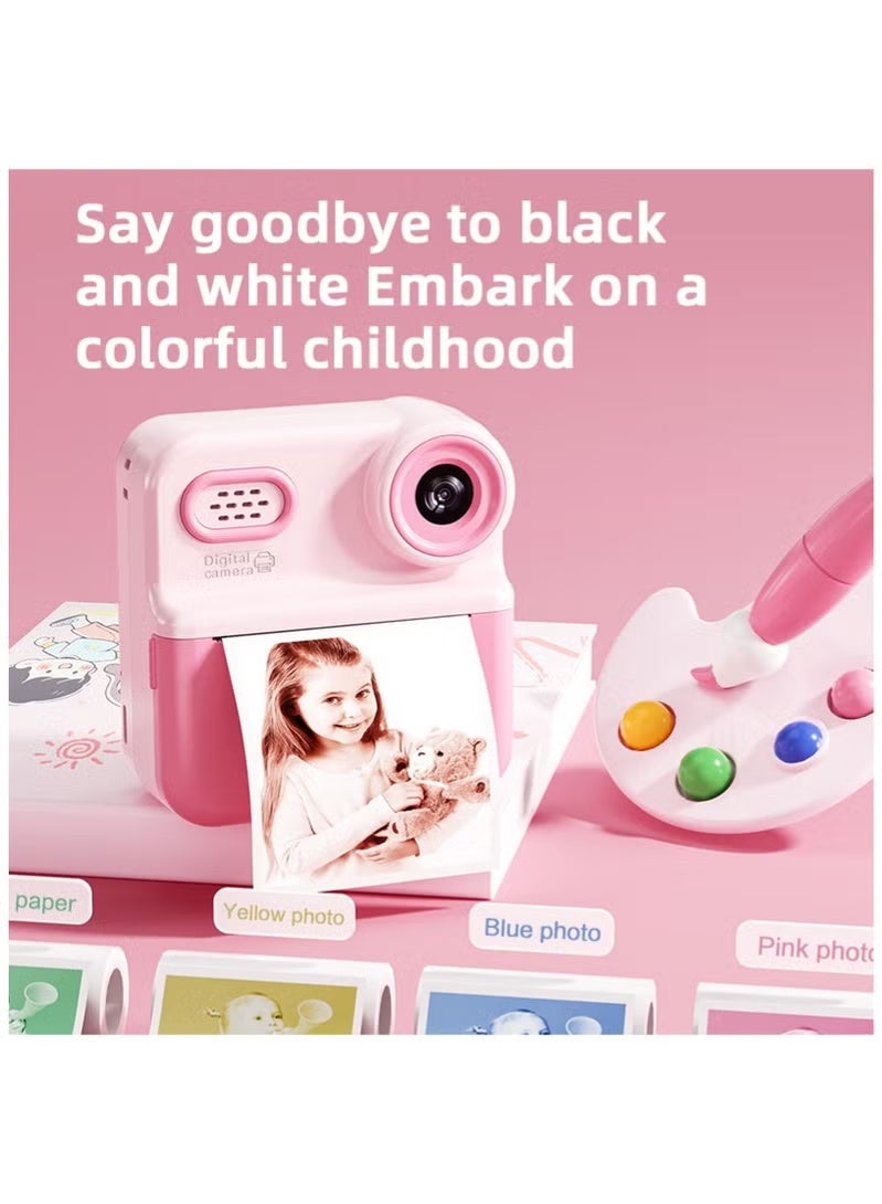 ZONBON Instant Color Printing Camera for Kids,Instant Color Printing Camera for Girls Boys,Kids Camera Toys for Toddler 1080P HD Selfie Digital Camera with Print Paper & 32G Card,Birthday Gifts for Age 3-12 Years Old - Image 1