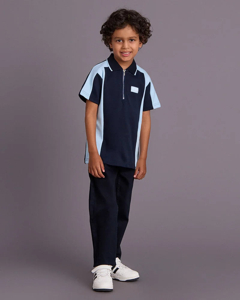 Redtag Boys Navy Polo Shirt