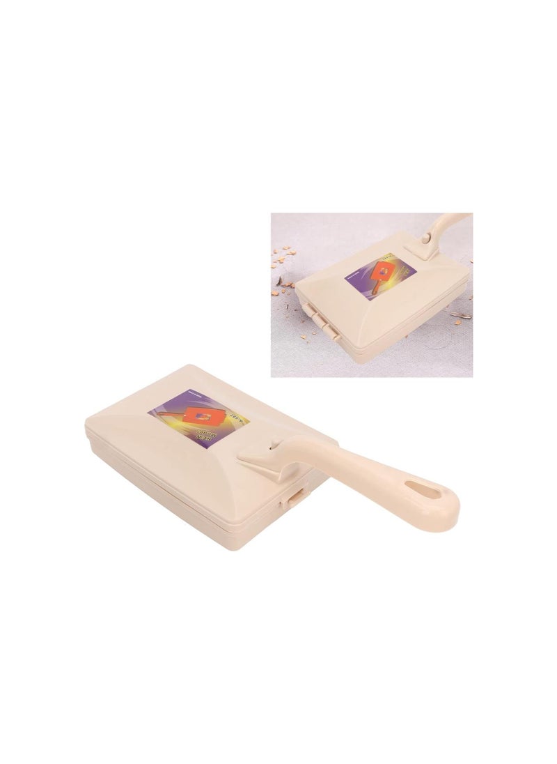 silvercnc - Handheld Carpet Sweeper, Double Roller Short Handle Dust Cleansing Brush Manual Sweeping Brush for Bed Clothes Desktop Carpet Sofa - Image 1