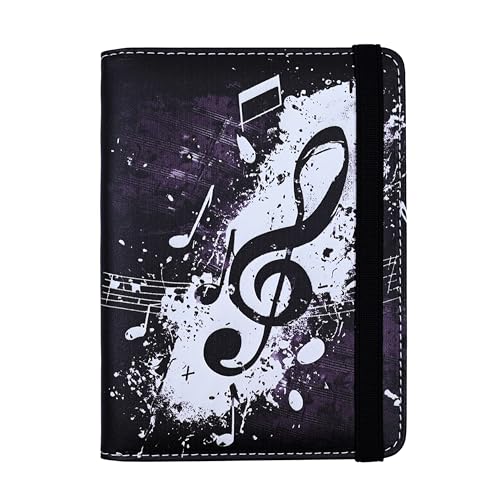 bassyil Music Note Passport Holder for Women and Men PU Leather Passport Cover for Travel - Image 1
