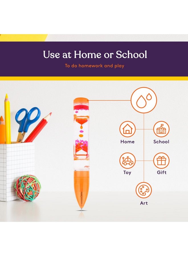 سبيشال سابلايز لوازم خاصة أقلام فقاعات سائلة متحركة، عبوة من 6 أقلام ملونة على شكل ساعة رملية مع حركة قطرات، مناسبة لغرفة النوم، واللعب الحسي، والمنزل أو المدرسة (عبوة من 6 أقلام) - Image 5