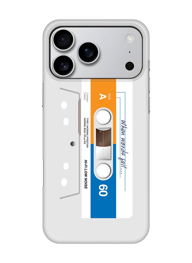 Stylizedd For iPhone 17 Pro Max,Case, [Compatible with MagSafe] Magnetic cover Slim fit Protection Matte, - When Words Fail (White Tape)