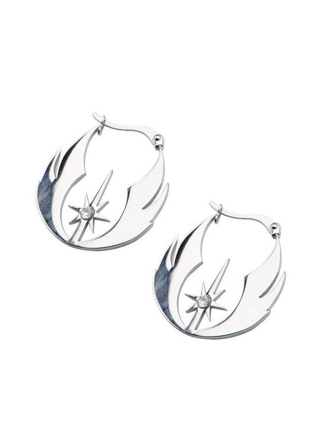 STAR WARS Jedi Order Women'S Cz Hoop Earrings Stainless Steel - Image 2