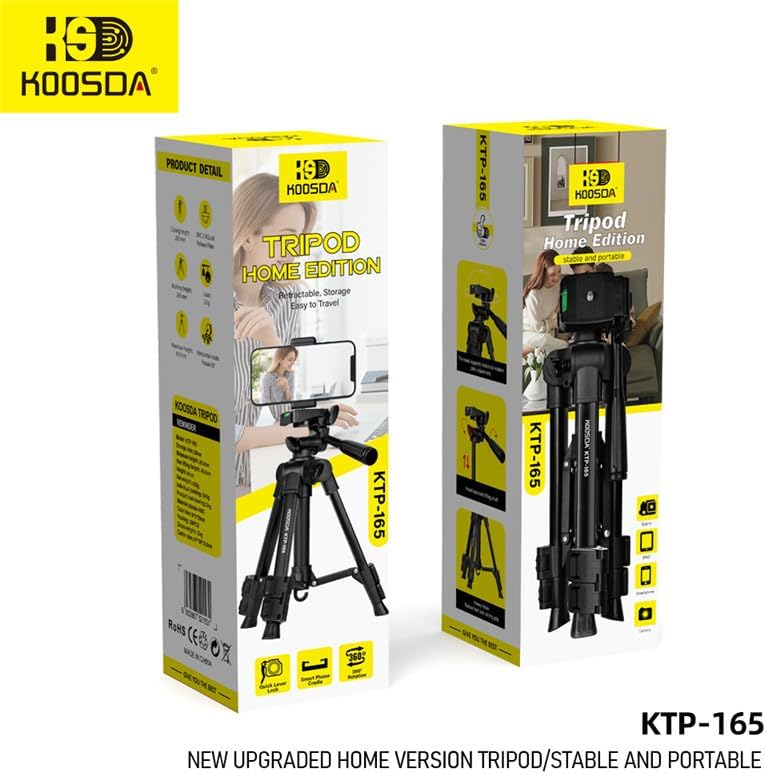 KOOSDA KTP-165 Lightweight Shockproof Video Stand for Camera  Light  and Desk Use at Home - Image 5