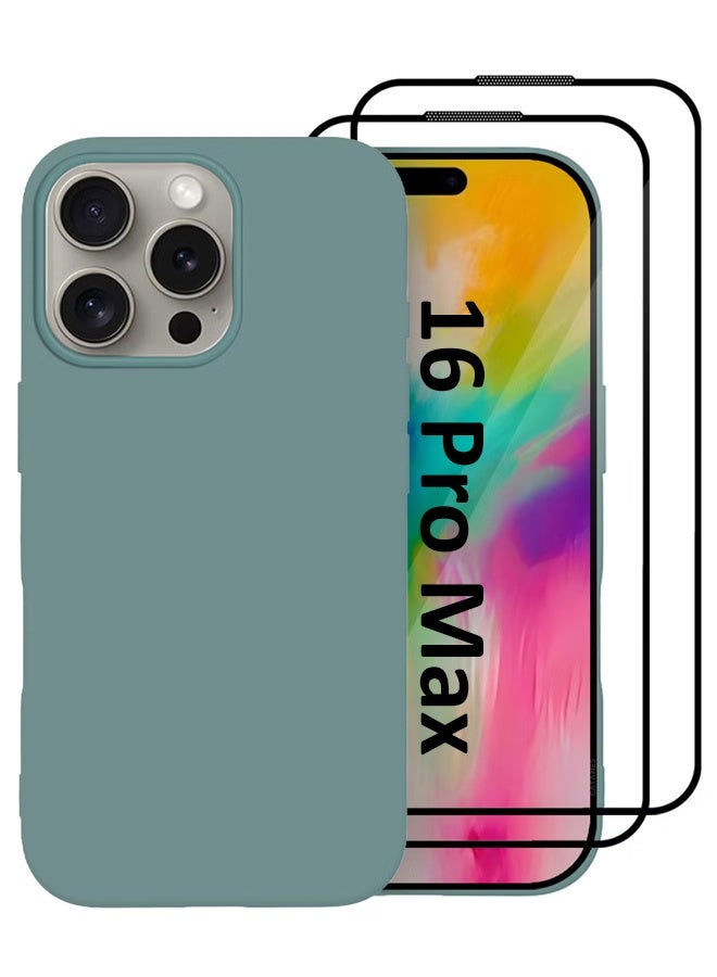 CATANES (for iPhone 16 Pro Max) 3 Pack Case and 2 Screen Protectors, Slim Silicone Case, Full Covered Anti Scratch Shockproof Protective Cover - Image 1