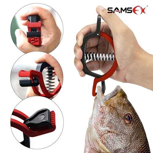 SAMSFX 5.3'' Fish Lip Gripper, Fish Grabber for Fishing Scale, Fish Lip Grip Holder for Digital Scale Hook Non-Puncture Replacement Clamp - Image 3