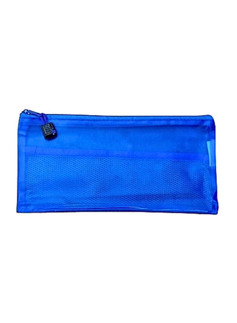 Libra A6 Zipper File Bags, Zippered Waterproof  Pouch Plastic Zip Document Filing Folder BLUE - Image 2