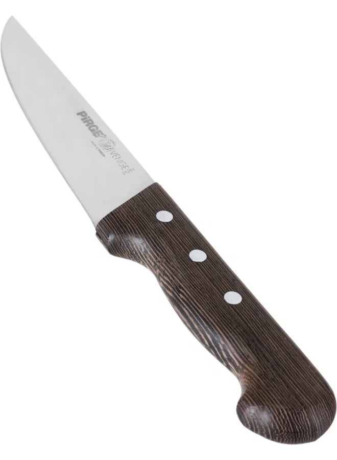 PiRGE steel knife, 14.5 cm, Turkish, with wooden handle - brown - Image 2