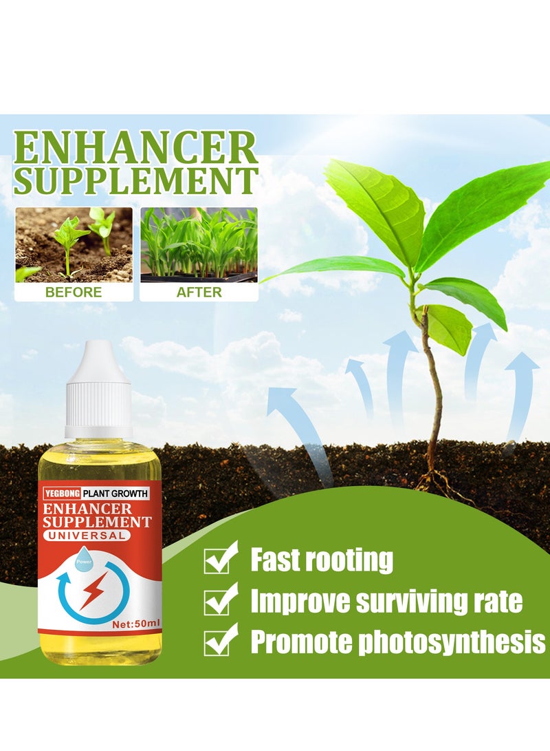 Generic 50ml Plant Growth Enhancer Supplement Concentrate Liquid Fertilizer Nutrient for Transplant Fast Rooting Rescue Disease Seedlings  - Image 2