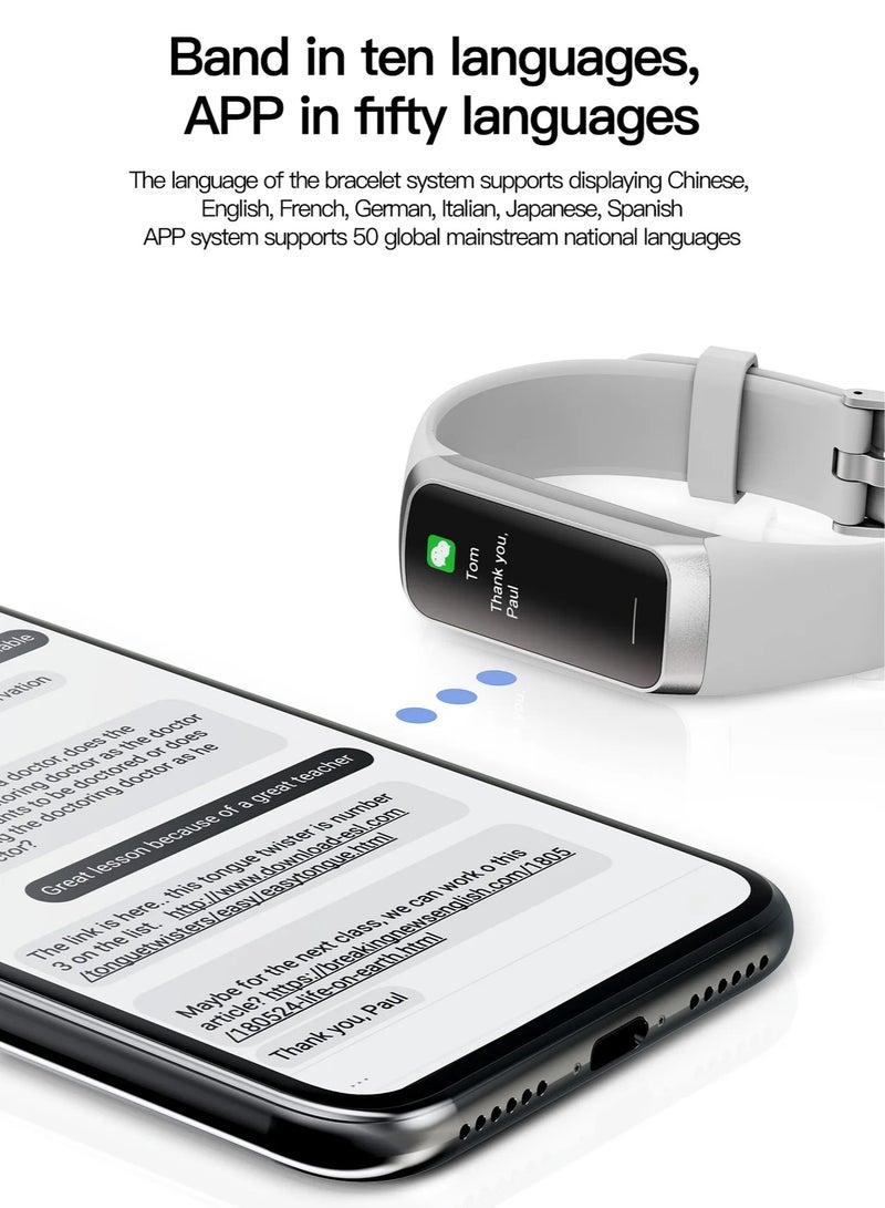 AROAQ C60 Smart Fitness Band, Large Display Color Amoled Screen Smart Watch, Lightweight And Water Proof Health Monitor Watch, Comfortable Smart Wrist Band With 25 Sports Mode, (Gold) - Image 2