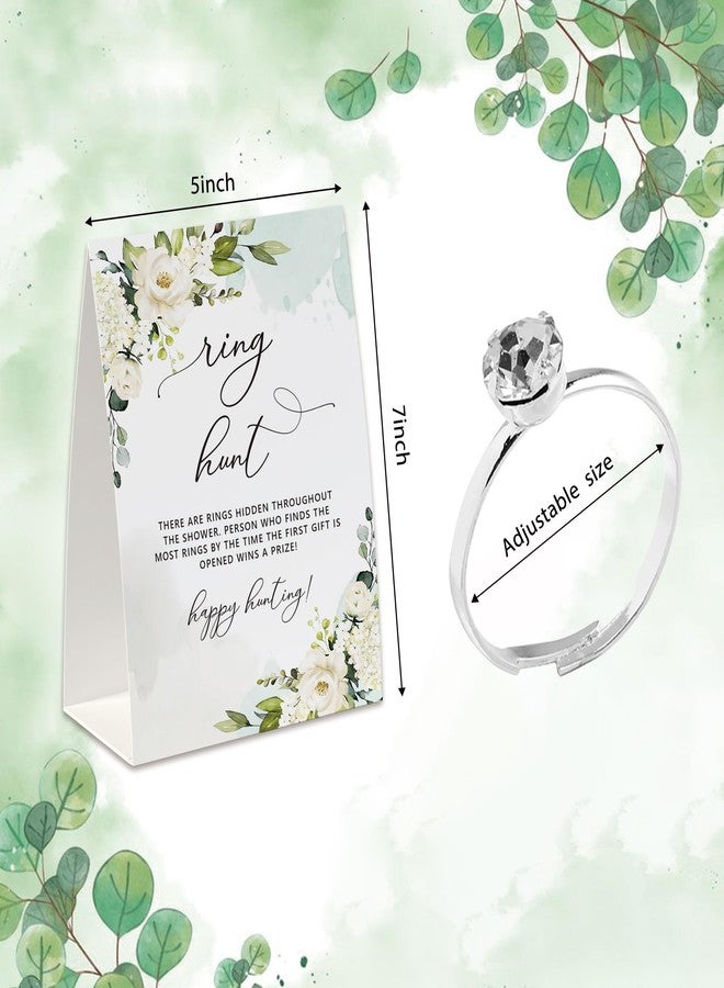 Xenseou Bridal Shower Game with Rings Fun Ring Hunt Game 30 Metal Rings and Game Stand Sign, Bridal Shower Game Wedding Winner Gift Prize Party-JZXB-003 - Image 4