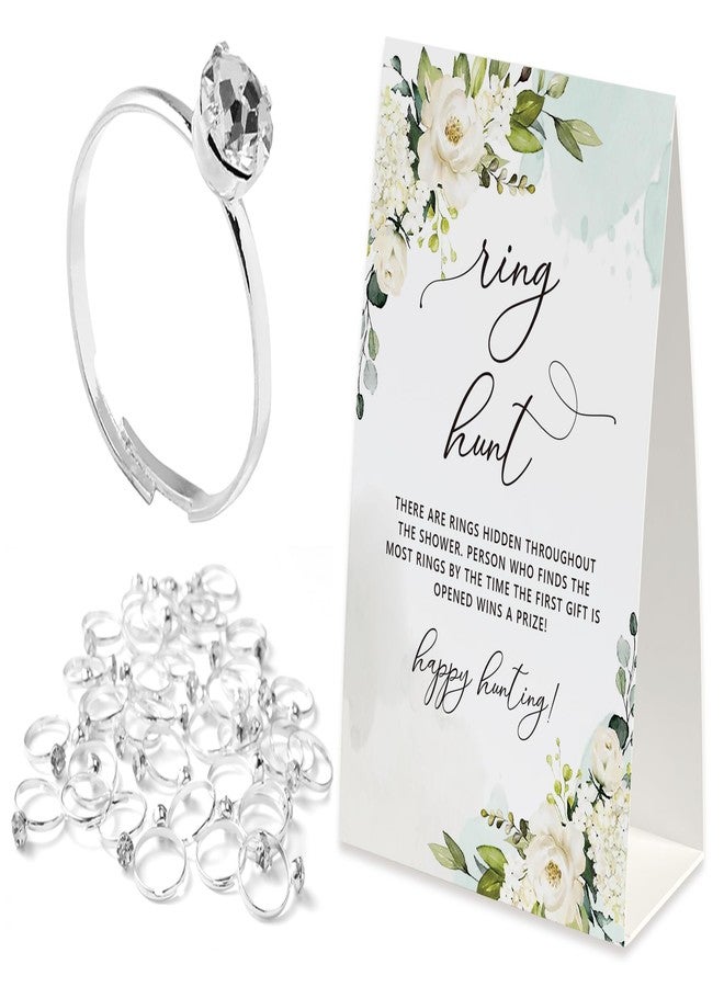 Xenseou Bridal Shower Game with Rings Fun Ring Hunt Game 30 Metal Rings and Game Stand Sign, Bridal Shower Game Wedding Winner Gift Prize Party-JZXB-003 - Image 2