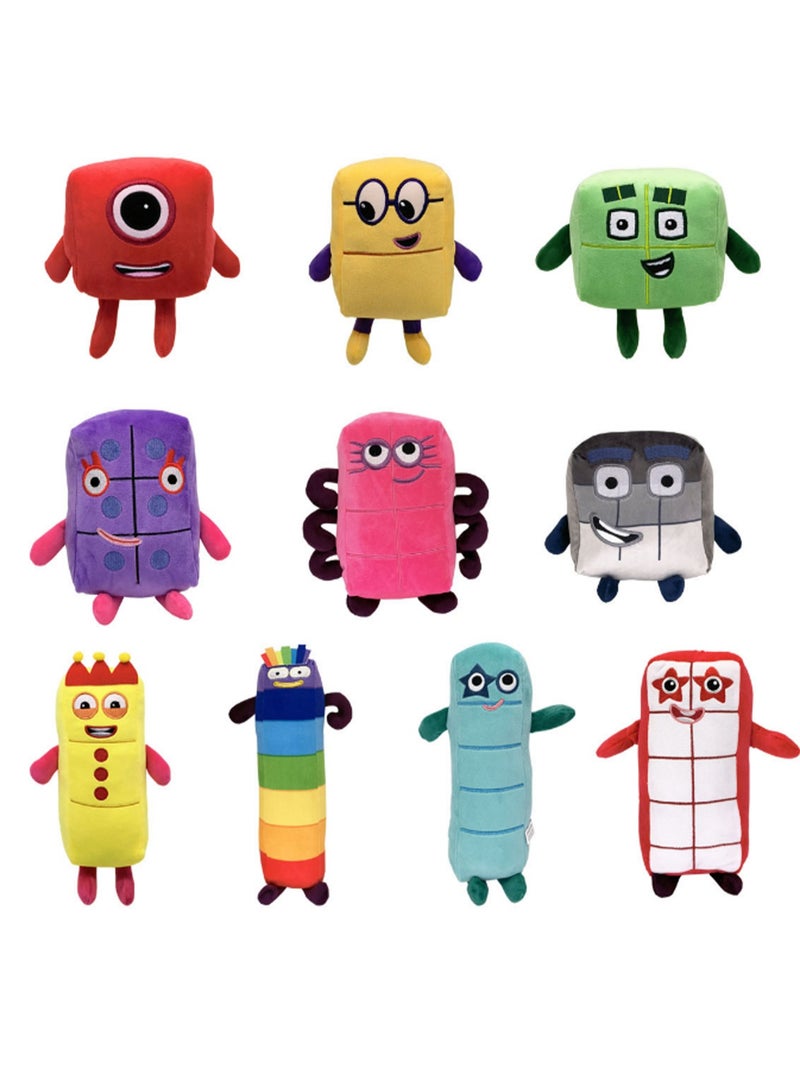 18cm Green Four-4 Plush Toy Numberblocks Doll Digital Building Block Toys Children'S Mathematics Enlightenment Animation Doll | Suitable As A Gift For Children Over 3 Years Old - Image 3