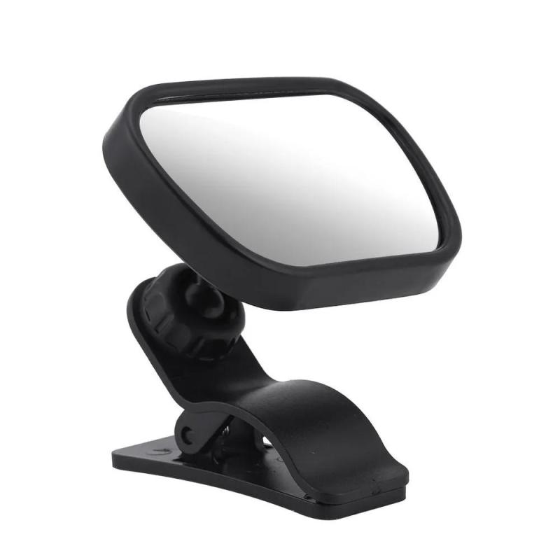 Car Seat Mirror: Anti Shatter Non Glass Material - Clear Full Body View Rearview Mirror for Rear Facing Baby Car Seat, Easy Installation With Clamp & Suction Cup Mount, Black - Image 2