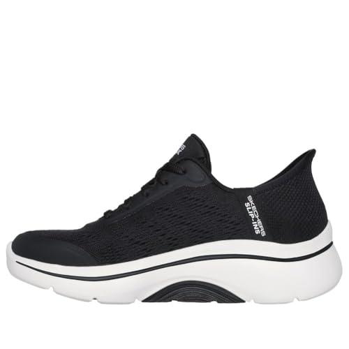 SKECHERS حذاء سنيكرز سكيشرز للنساء جواك أرتش فيت 2.0 فالنسيا سهل الارتداء، أسود/أبيض، 5 - Image 4