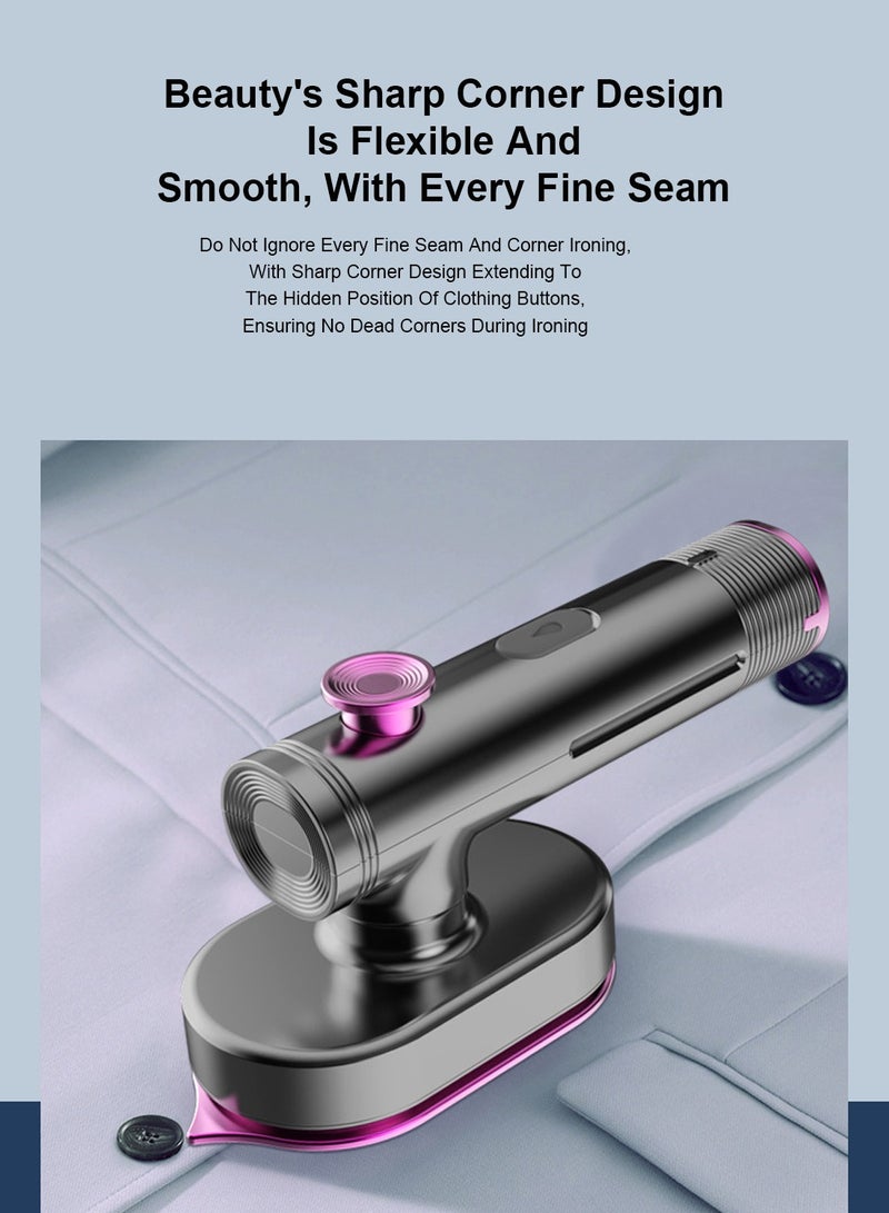 2-In-1 Handheld Steamer, Compact and 90°Foldable, Ready to Use in ˜20 Seconds, No Ironing Board Needed HB-601 Grey