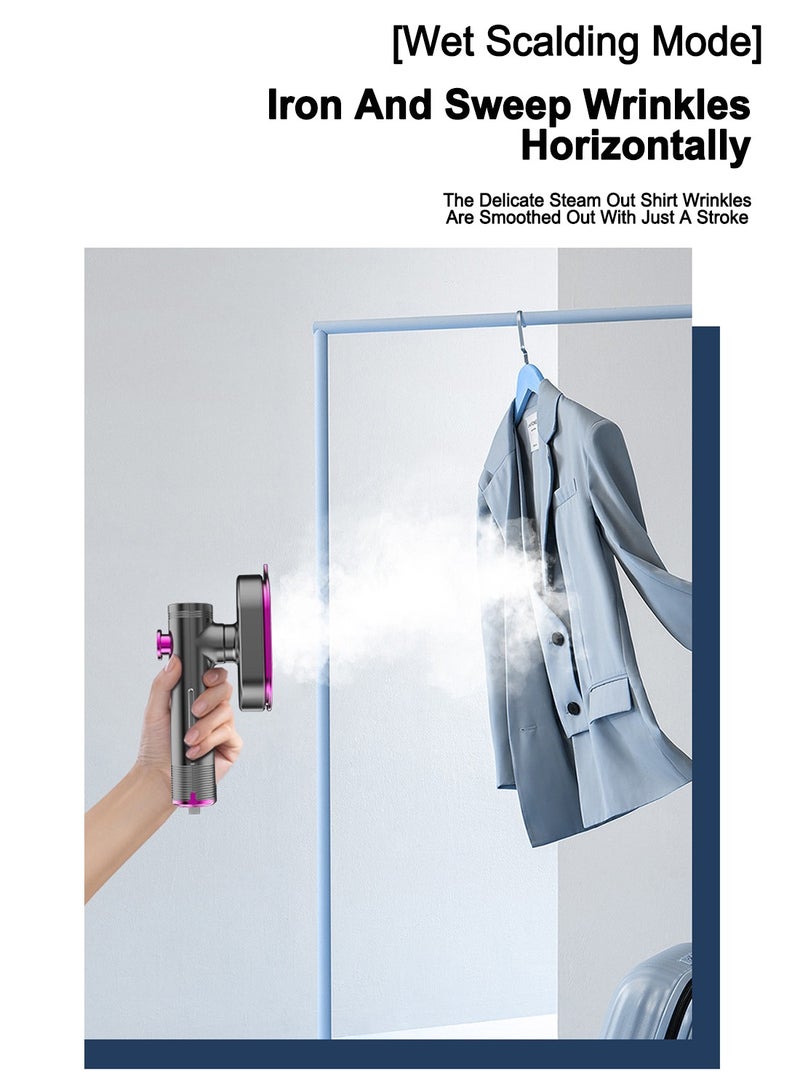 2-In-1 Handheld Steamer, Compact and 90°Foldable, Ready to Use in ˜20 Seconds, No Ironing Board Needed HB-601 Grey