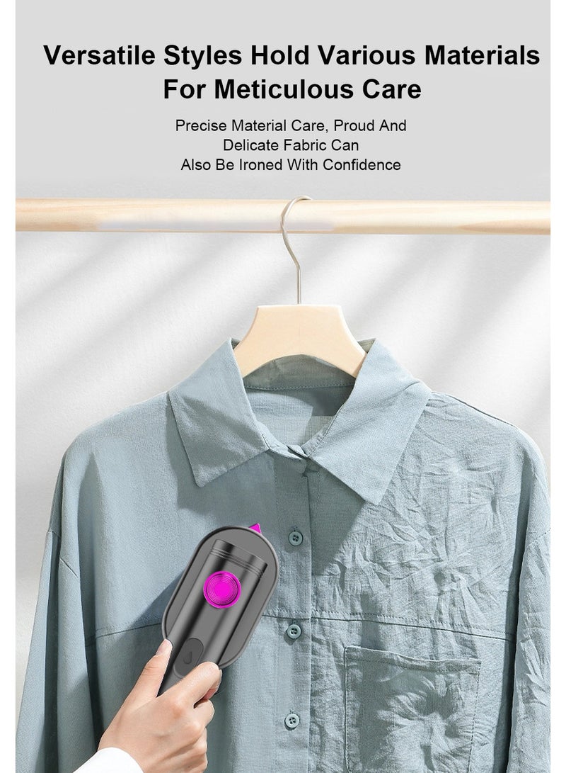 2-In-1 Handheld Steamer, Compact and 90°Foldable, Ready to Use in ˜20 Seconds, No Ironing Board Needed HB-601 Grey