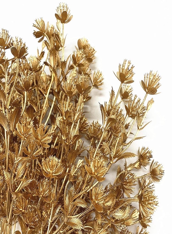 LOVENIMEN Artificial Golden Babysbreath Plants, Fake Baby Breath Plant - Gold 2 Pack, Plastic Gypsophila Flower Bushes Faux Shrubs Indoor Outdoor Planter Vase Filler Home Garden Decor for Christmas Decoration - Image 4