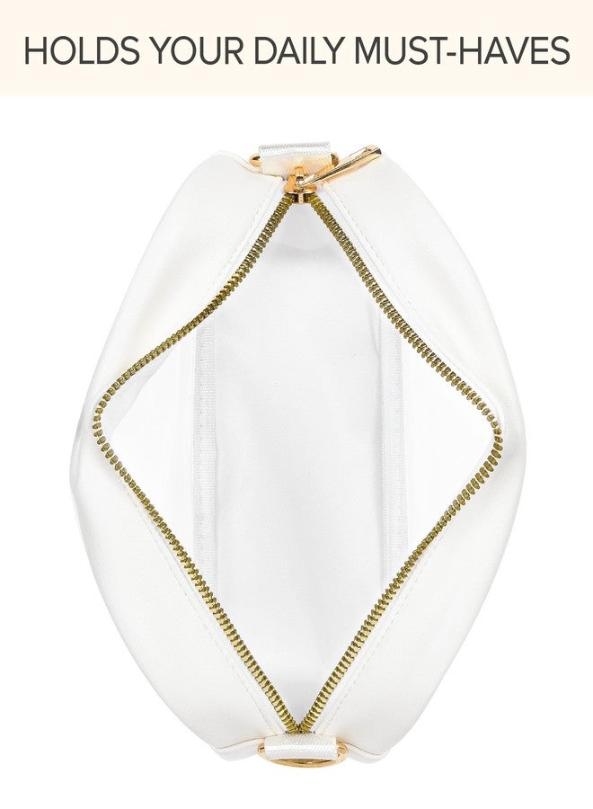 BS-VOG Clear Bag for Stadium Events, Clear Purse for Women Stadium Crossbody, Transparent Bag for Concert Sport Festival Fans, Beige & White - Image 5