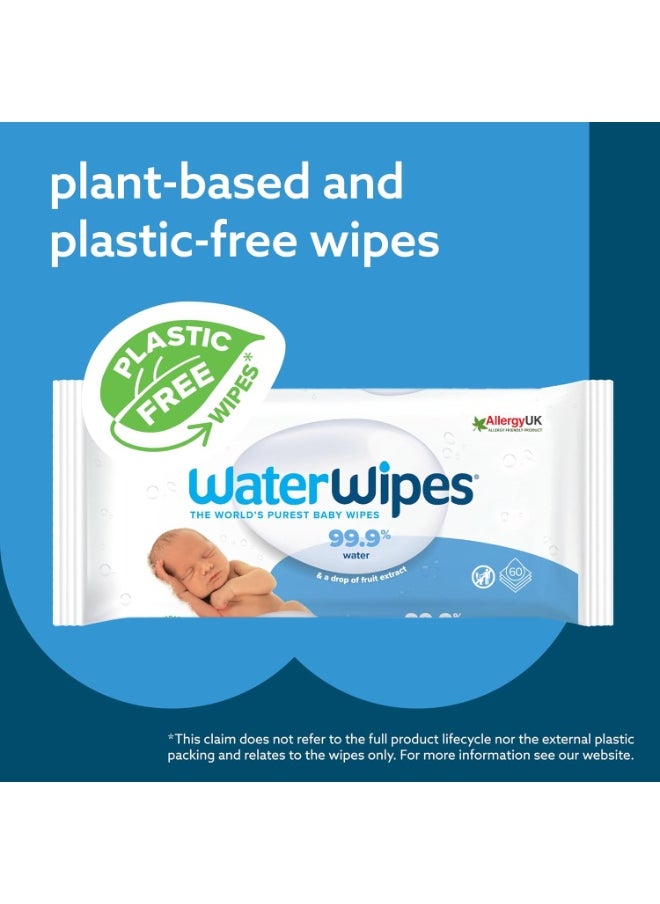 LA' PRECIOUS - WaterWipes 720 Sheets Mega Value Box Baby Wipes - 12 Pouches x 60 Sheets Each - White - Image 1