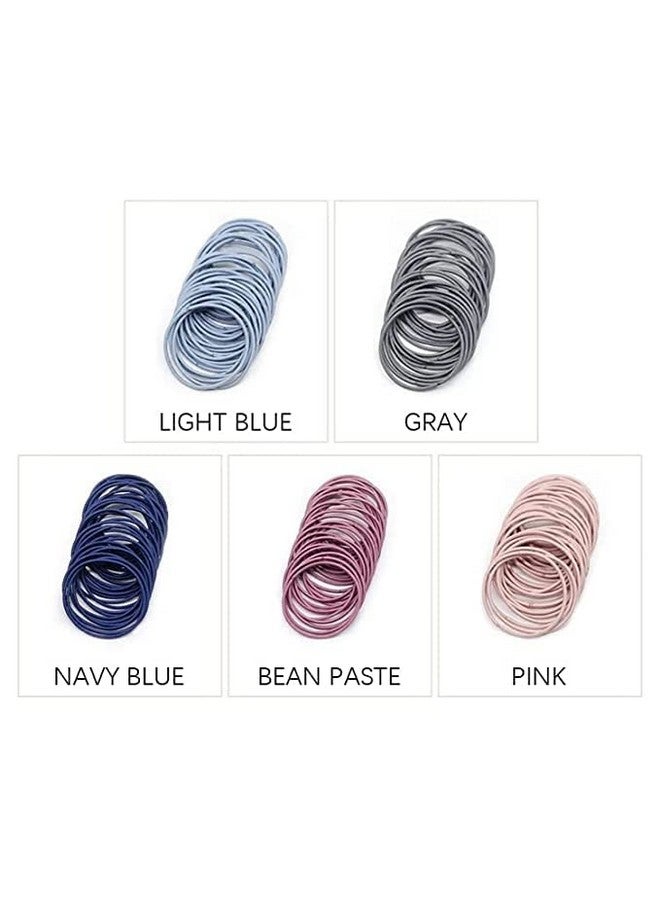 GITGRNTH Stretchable Rubber Hair Band, Hair Elastics Ties, No Crease Hair Band, Thin Headband, Ponytail Elastic Hair Holder Suitable for Women, Men, Girls and Boys (Multi, 50 Pieces) - Image 4