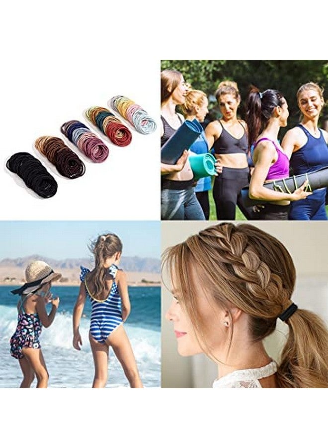 GITGRNTH Stretchable Rubber Hair Band, Hair Elastics Ties, No Crease Hair Band, Thin Headband, Ponytail Elastic Hair Holder Suitable for Women, Men, Girls and Boys (Multi, 50 Pieces) - Image 5