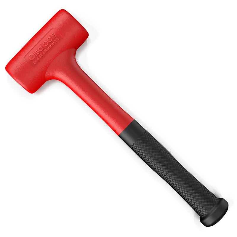 Olsa Tools Dead Blow Hammer - 3 lb - Non-Marring Polyurethane Head - Rebound Resistant - Impact Absorbing Soft Face Mallet - Professional Grade Automotive Tool - Part: 1274 - Image 1