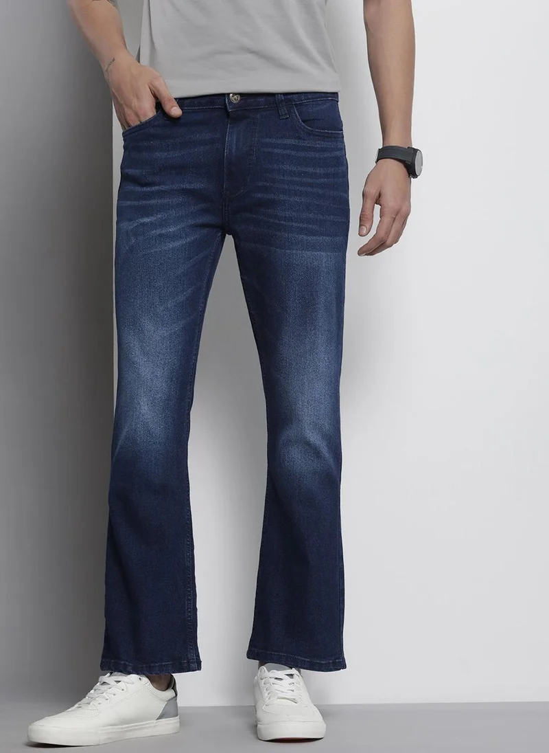 Men Bootcut Solid Mid-Rise Stretchable Jeans