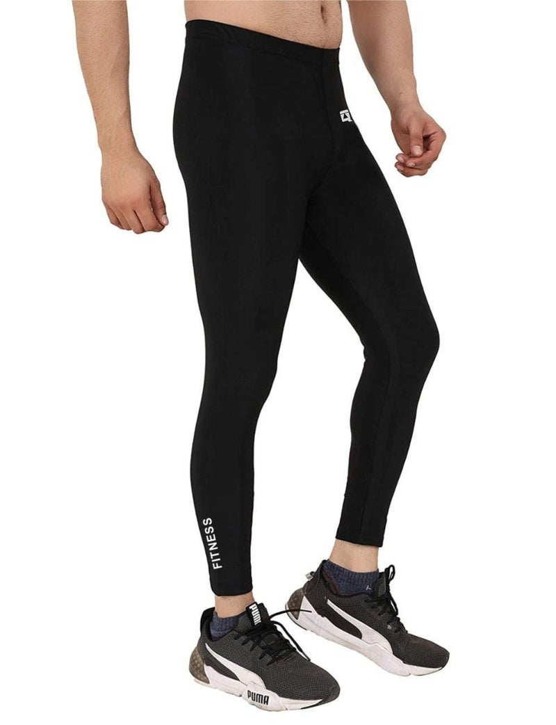 Quada Compression Lower Full Tight Plain Athletic Fit Multi Sports Cycling, Cricket, Football, Badminton, Gym, Fitness & Other Outdoor Inner Wear (Large) - Image 3