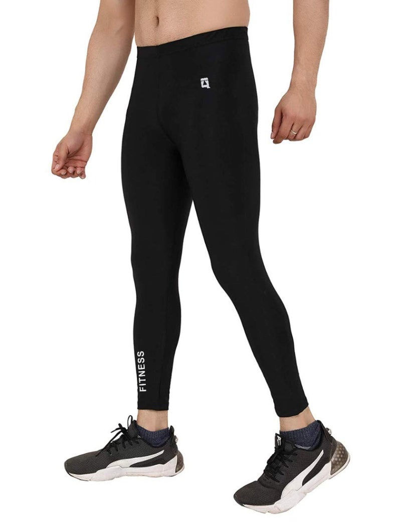 Quada Compression Lower Full Tight Plain Athletic Fit Multi Sports Cycling, Cricket, Football, Badminton, Gym, Fitness & Other Outdoor Inner Wear (Large) - Image 2