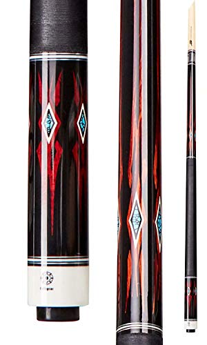 Collapsar CH02 Pool Cue with Soft CaseCocobolo with Turquoise DimondBlack Irish Linen Handle 58Inch Professional Pool Sticks - Image 1
