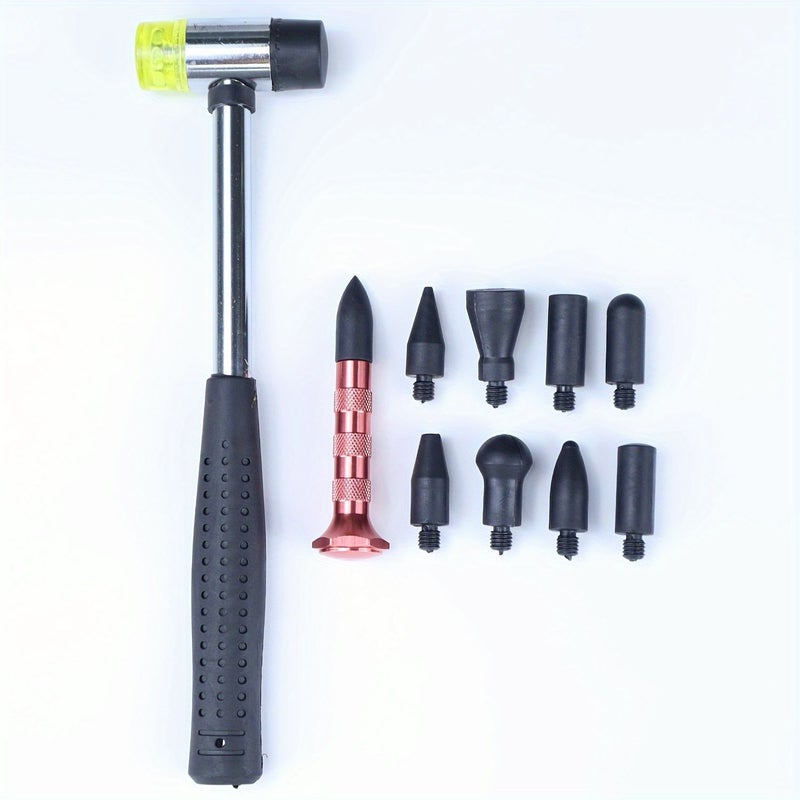 11pcs Dent Repair Pen Hammer Set Paintless Removal Tab Down Car Ding Puller Hail Fix Tool - Image 2