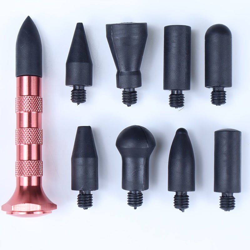 11pcs Dent Repair Pen Hammer Set Paintless Removal Tab Down Car Ding Puller Hail Fix Tool - Image 5