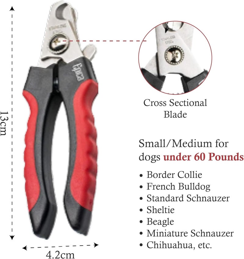 Epica Cat Nail Clipper, Dog Nail Clipper | Cat Nail Clippers with Safety Guard, Cat Claw Clippers | Dog Nail Clippers for Small Dogs, Puppy Nail Clippers | Cat/Dog Nail Clipper, Small/Medium - Image 2