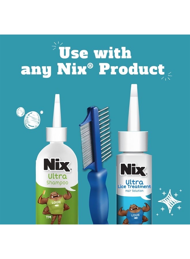 NIX Lice Removal Comb, Removes Dead Lice & Eggs from Hair, 2-Sided - Image 4