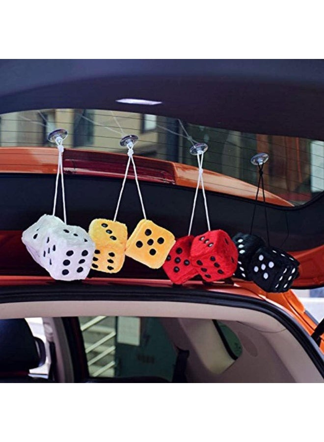 مجموعة من 12 زهرة لتزيين مرآة السيارة بألوان متنوعة.