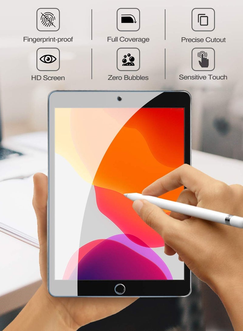 Procases New Ipad 10.2 Inch Folio Case With Tempered Glass Screen Protector Slim Stand Protective Cover Black - Image 4